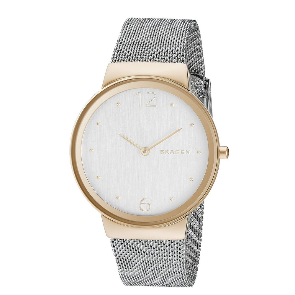 Skagen Women's Freja Silver Dial Stainless Steel Mesh Watch